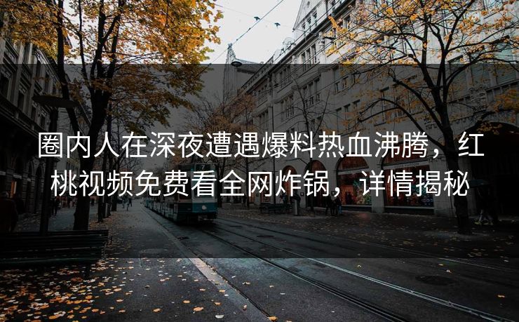 圈内人在深夜遭遇爆料热血沸腾,红桃视频免费看全网炸锅,详情揭秘 圈内人在深夜遭遇爆料热血沸腾,红桃视频免费看全网炸锅,详情揭秘